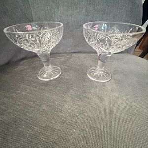 Elegant Glass Coupe / Wine Glass Set